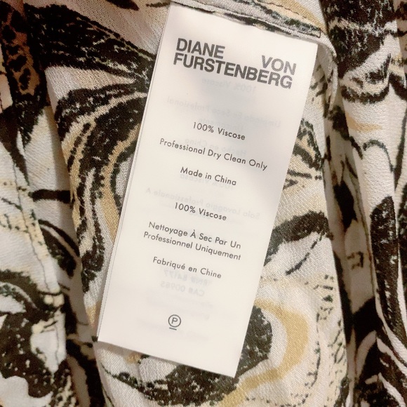 Diane Von Furstenberg Ileana Chiffon XS Loose Fit Dress Lightweight See Through - Picture 7 of 8